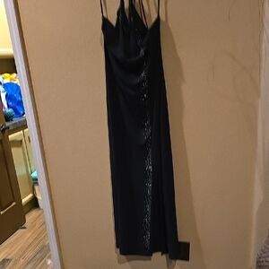 Elegant Black Evening Halter Dress Xl NWT